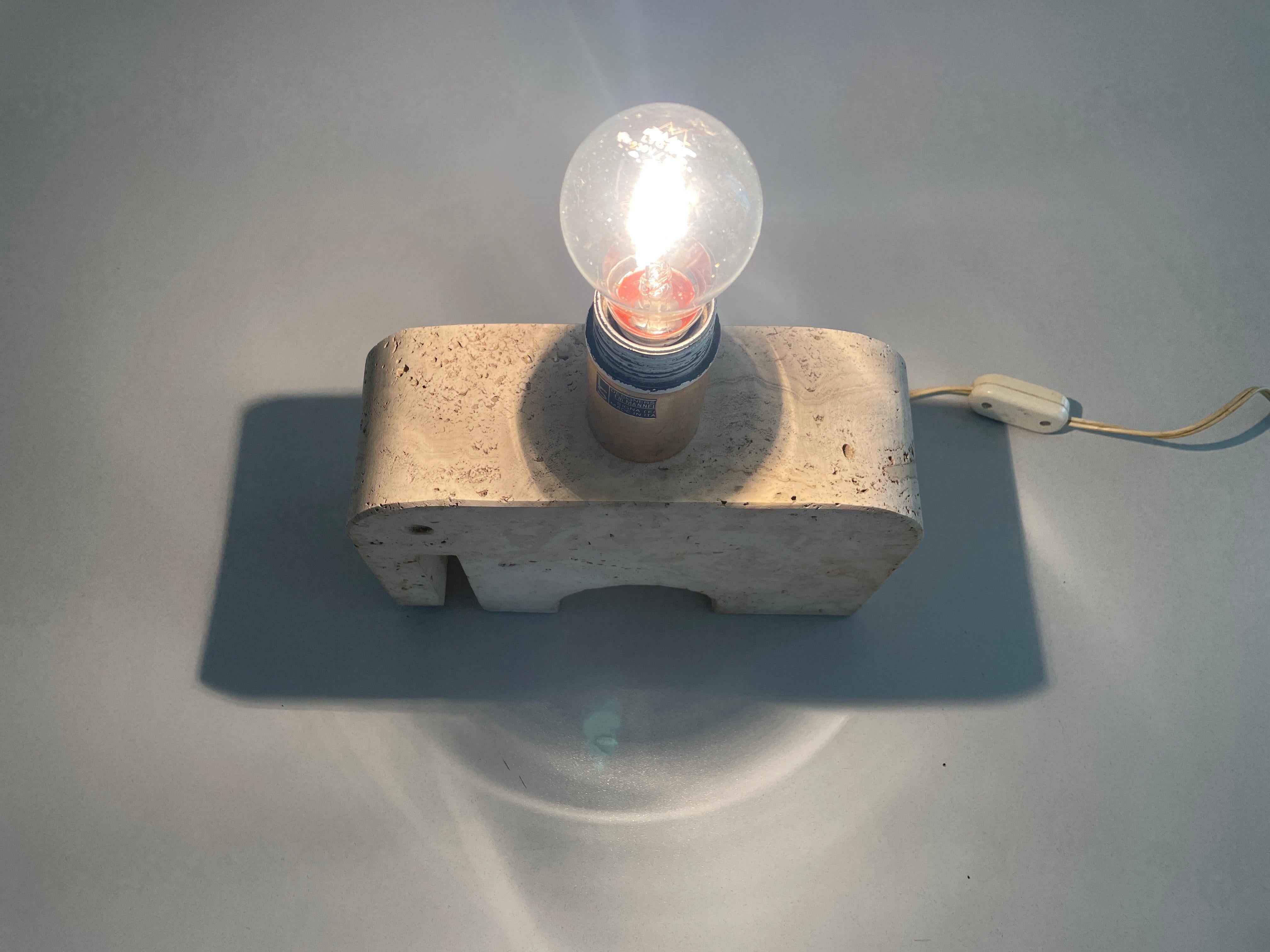 Travertin-Tischlampe im Elefantendesign von Fratelli Mannelli, Italien, 1970er Jahre im Angebot 5