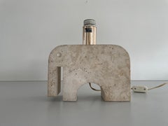 Lampe de bureau en travertin au design éléphant de Fratelli Mannelli, Italie, 1970