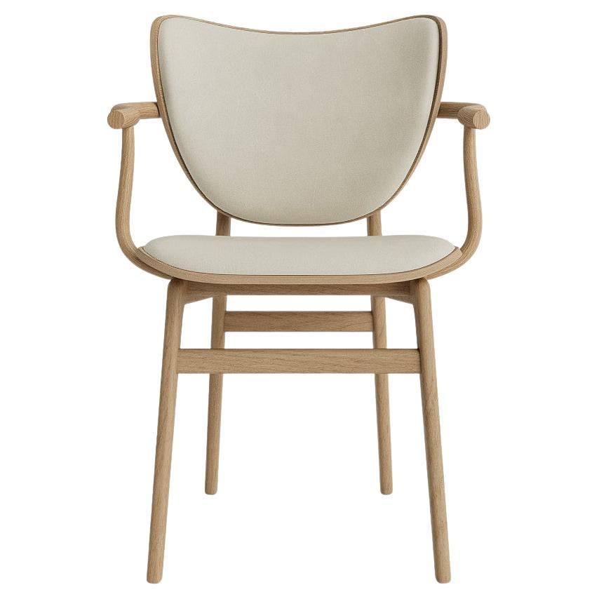 'Elephant' Dining Chair by Norr11, Natural Oak, Leather Mineral For Sale