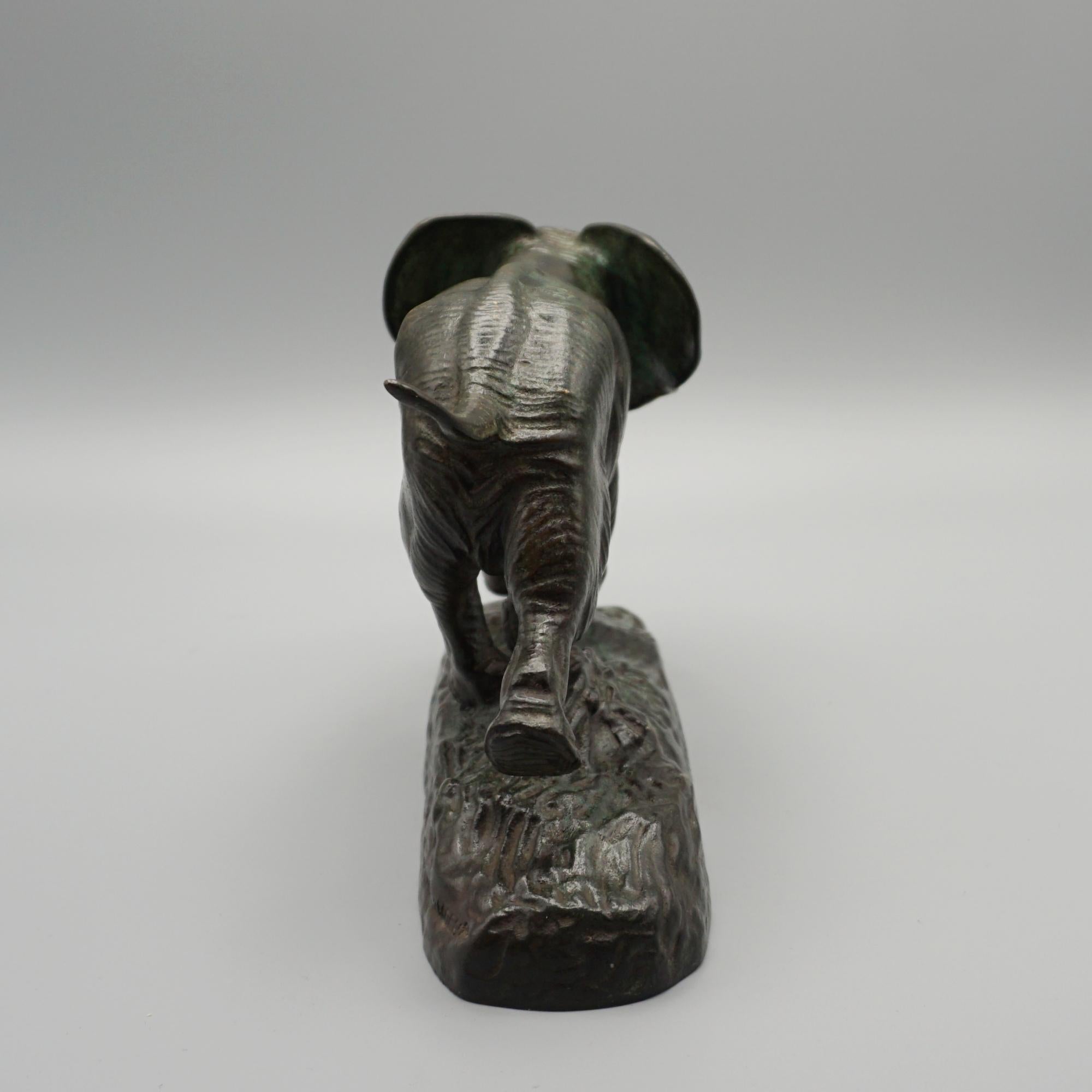'Elephant Du Senegal' Late 19th Century Bronze Sculpture by Antoine-Louis Barye For Sale 10