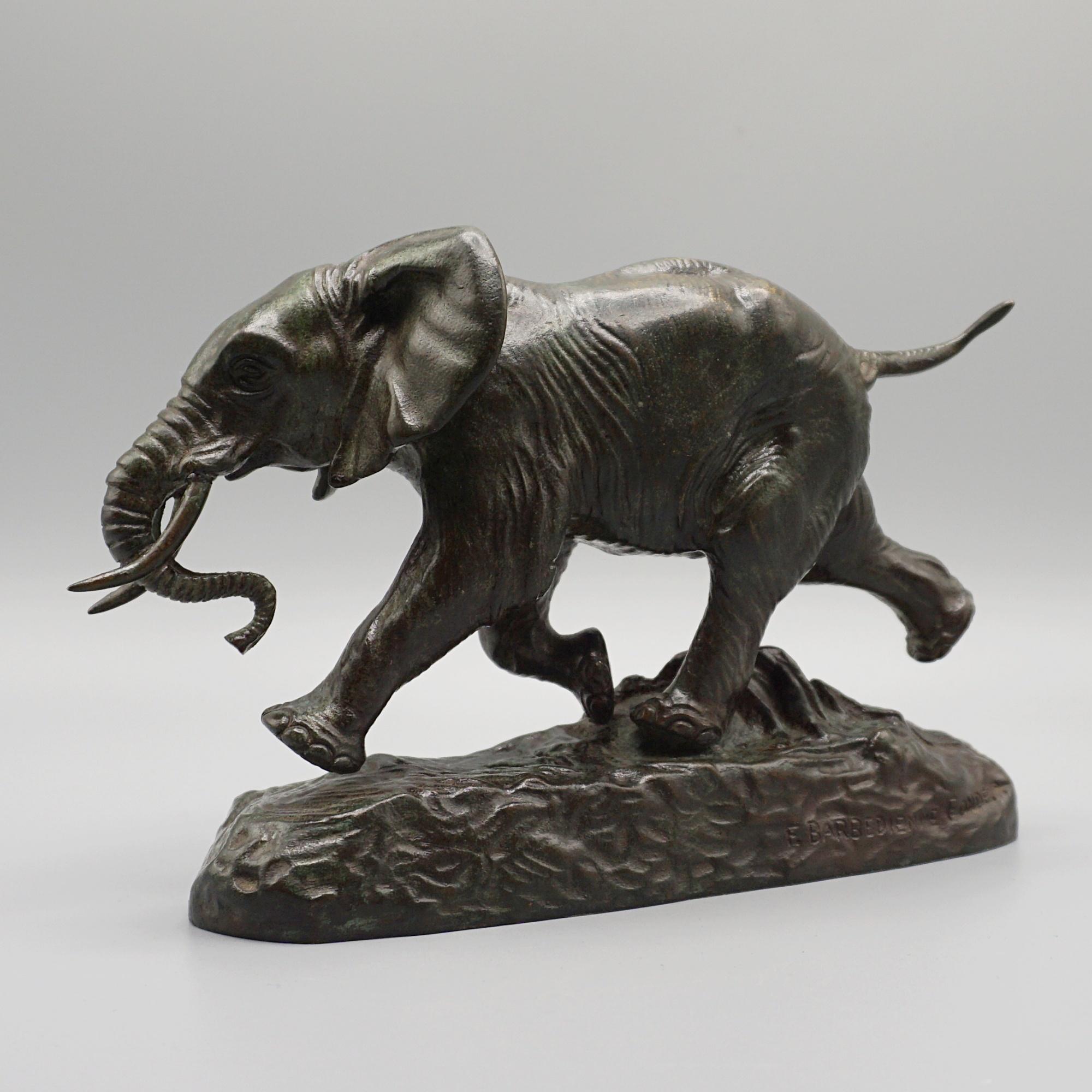 French 'Elephant Du Senegal' Late 19th Century Bronze Sculpture by Antoine-Louis Barye For Sale