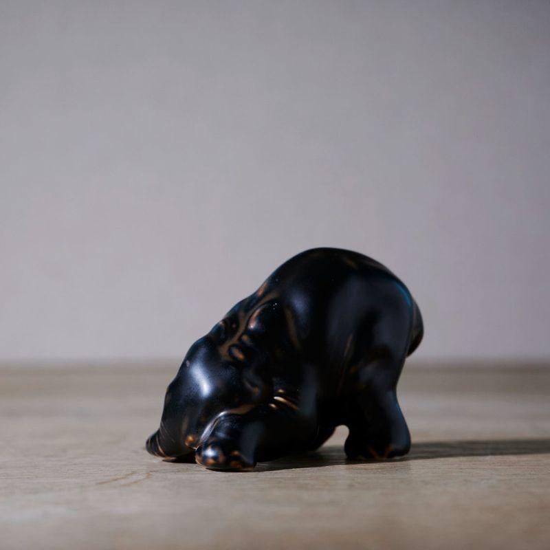 Milieu du XXe siècle Figure d'éléphant en céramique de Knud Kyhn en vente