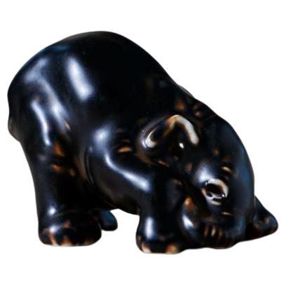 Elefantenfigur aus Keramik von Knud Kyhn im Angebot