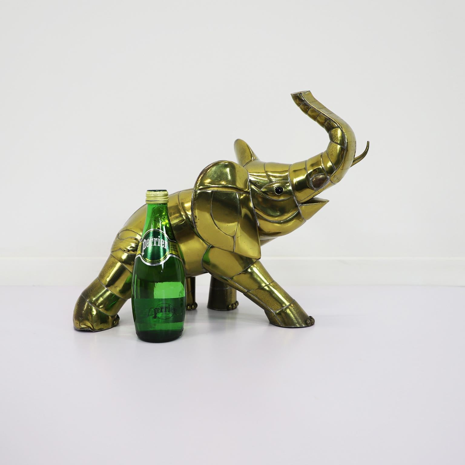 Metal Elephant Figure in the Style of Sergio Bustamante For Sale