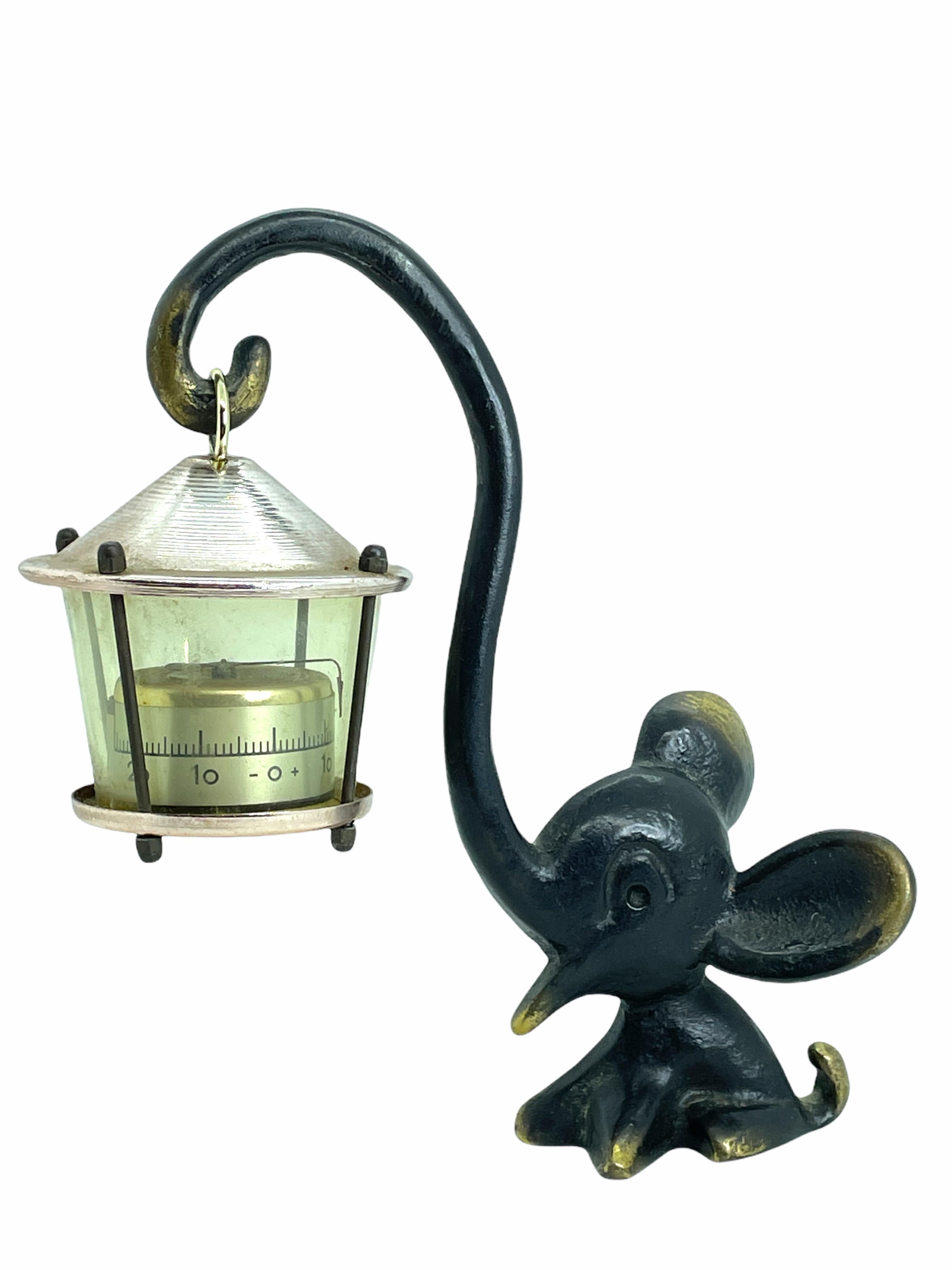 Classic early 1960s Austrian figurine, designed by Walter Bosse. Nice addition to your room, on your desk top or just for your collection of Austrian midcentury items. Charming, big and solid this elephant figurine is made of brass. A very humorous