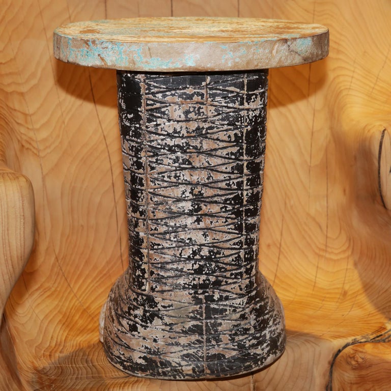 Elephant Foot Set of Two Side Table in Solid Wood at 1stDibs elephant