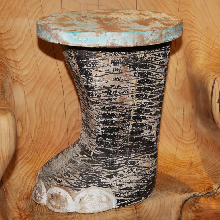 Elephant Foot Set of Two Side Table in Solid Wood at 1stDibs elephant