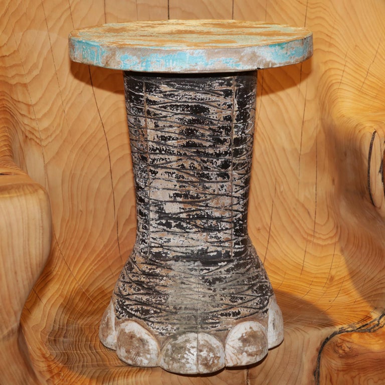 Elephant Foot Set of Two Side Table in Solid Wood at 1stDibs elephant