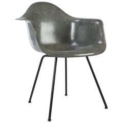 Elephant Grey 2nd Generation Zenith Eames DAX Dining Arm Shell Chair