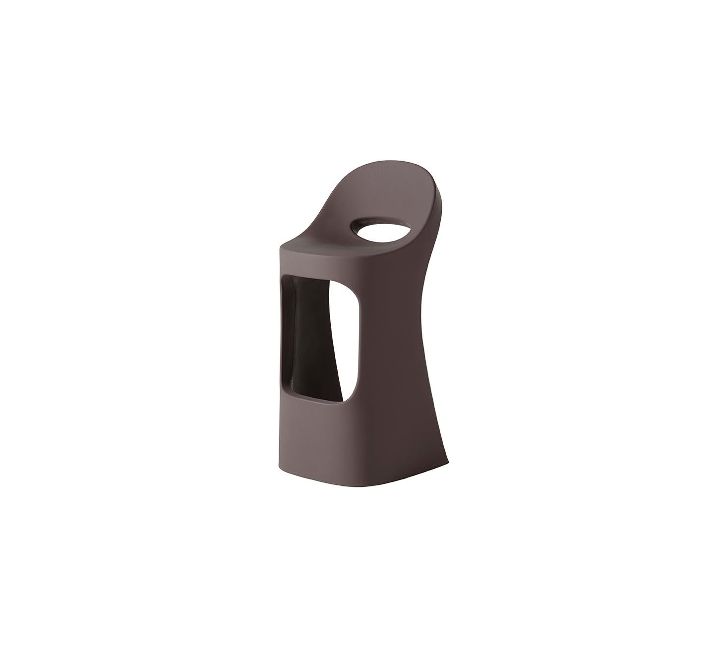 Contemporary Elephant Grey Amélie Sit Up High Stool by Italo Pertichini For Sale