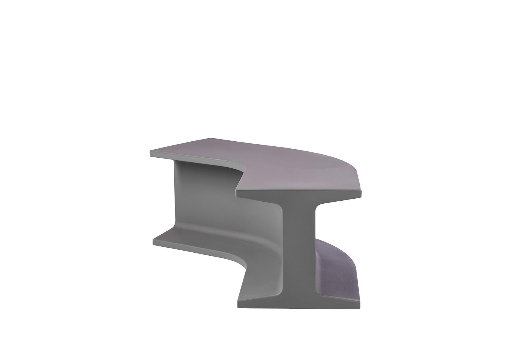 Italian Elephant Grey Iron Modular Bench by Sebastian Bergne For Sale