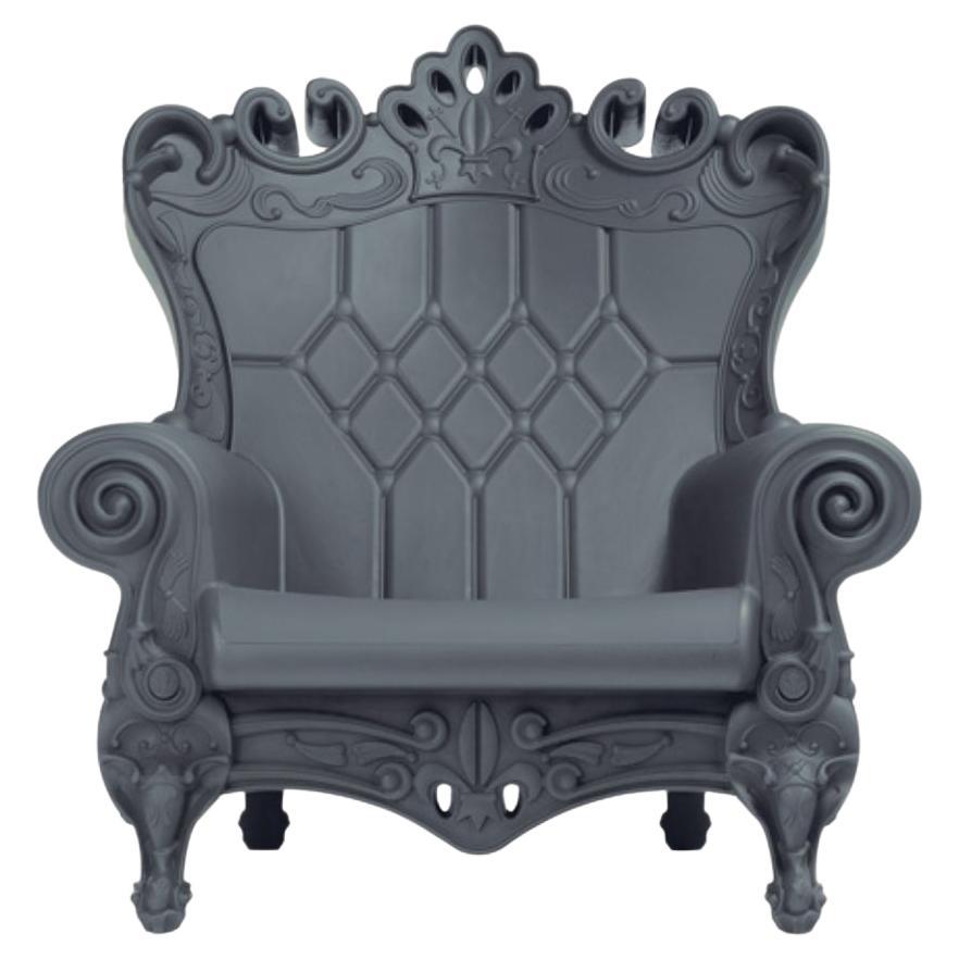 Elephant Grey Little Queen Of Love Kids Armchair by Moro, Pigatti For Sale