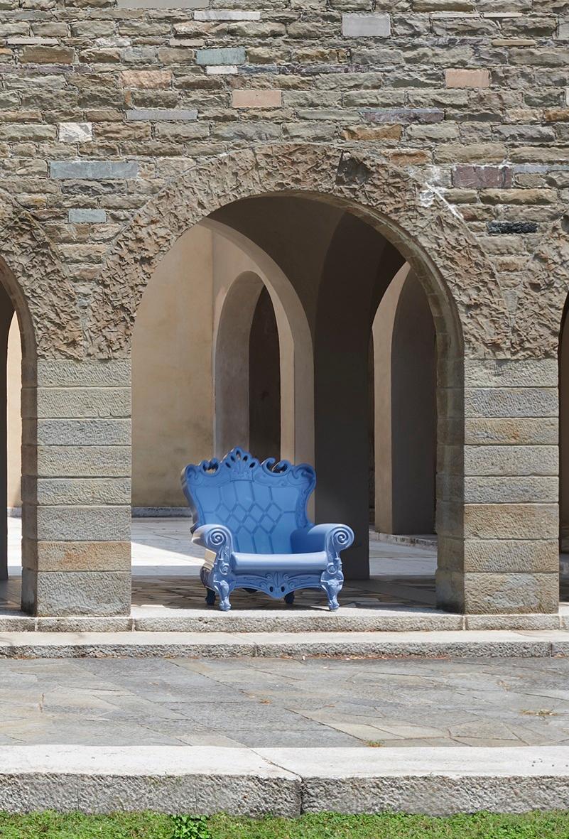 Elephant Grey Queen Of Love Armchair by Moro, Pigatti
Dimensions: D 98 x W 103,5 x H 112,5 cm. SH: 38 cm.
Materials: Polyethylene.

Available in different color and finish options. This product is suitable for indoor and outdoor use.  Please contact