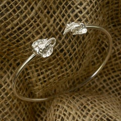 Elephant Head Bangle in Sterling Silver