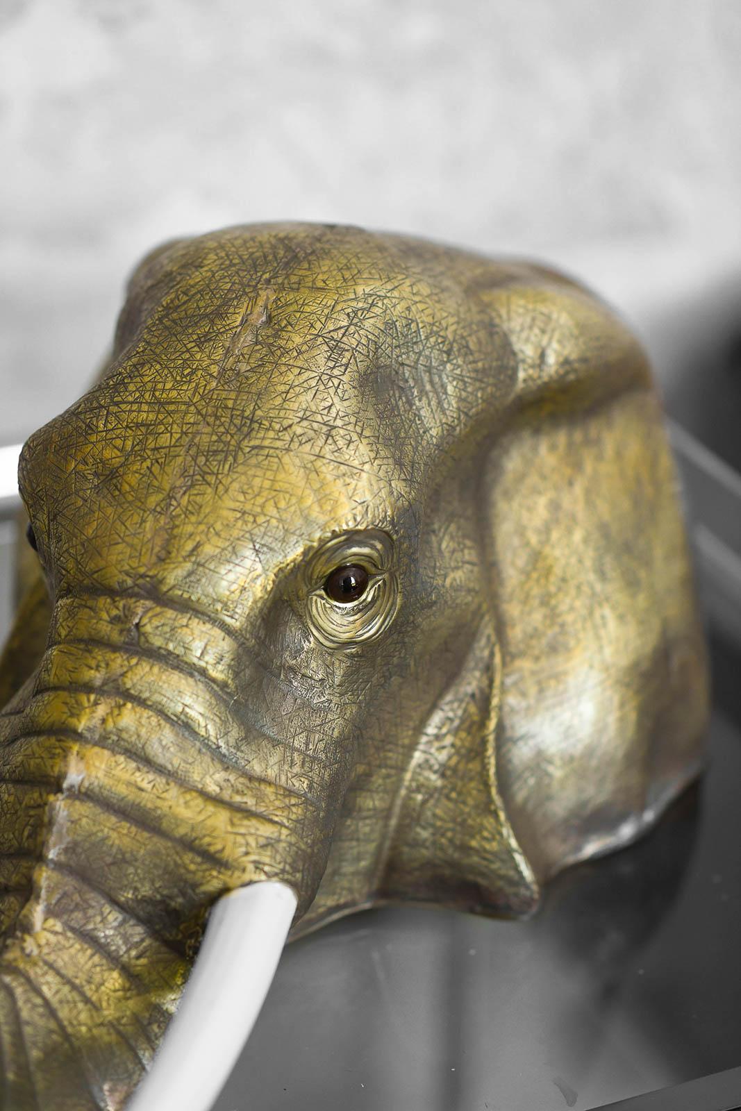 XXI secolo e contemporaneo Testa di elefante in ottone realizzata a mano, Edizioni Molto in vendita