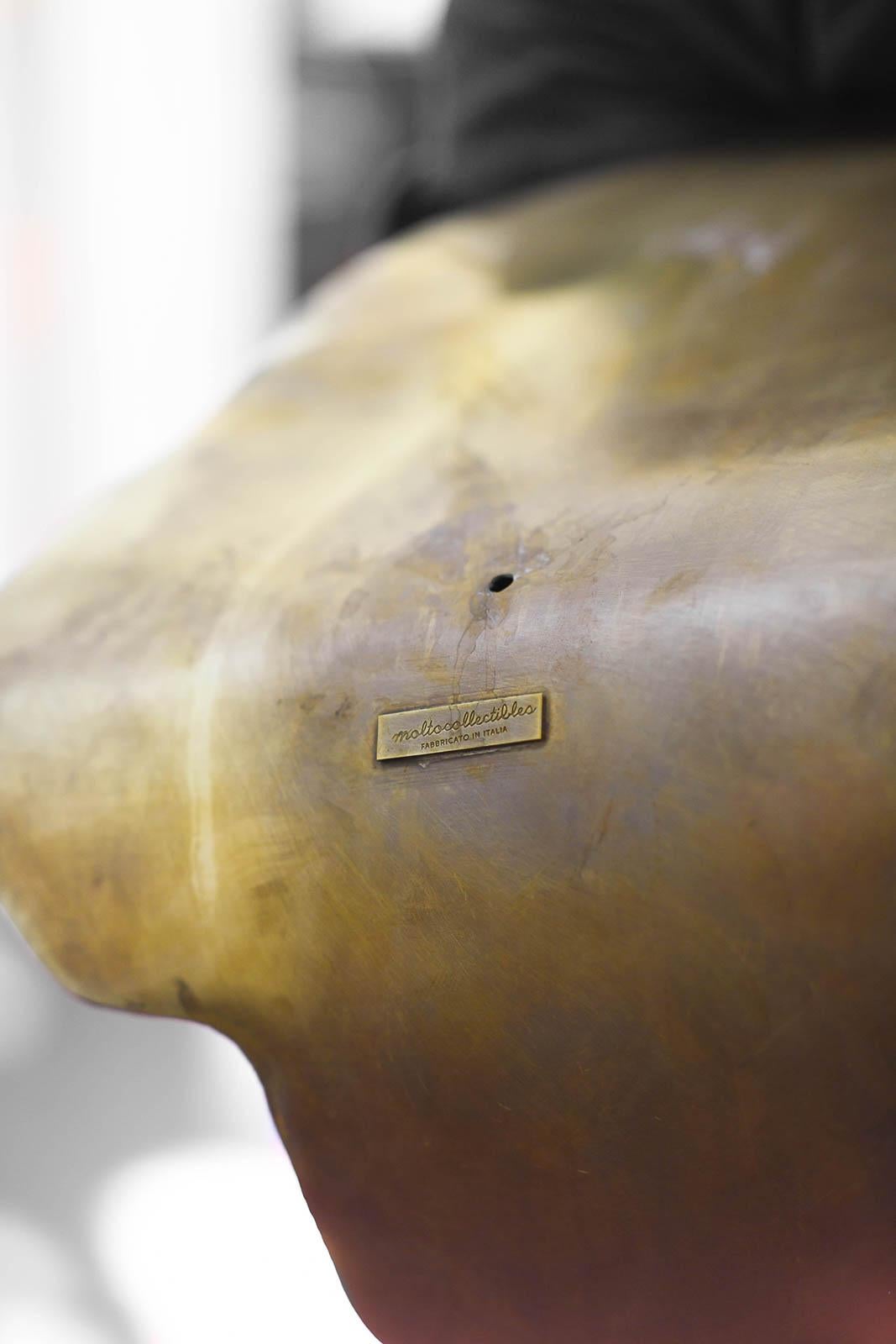 Testa di elefante in ottone realizzata a mano, Edizioni Molto in vendita 1
