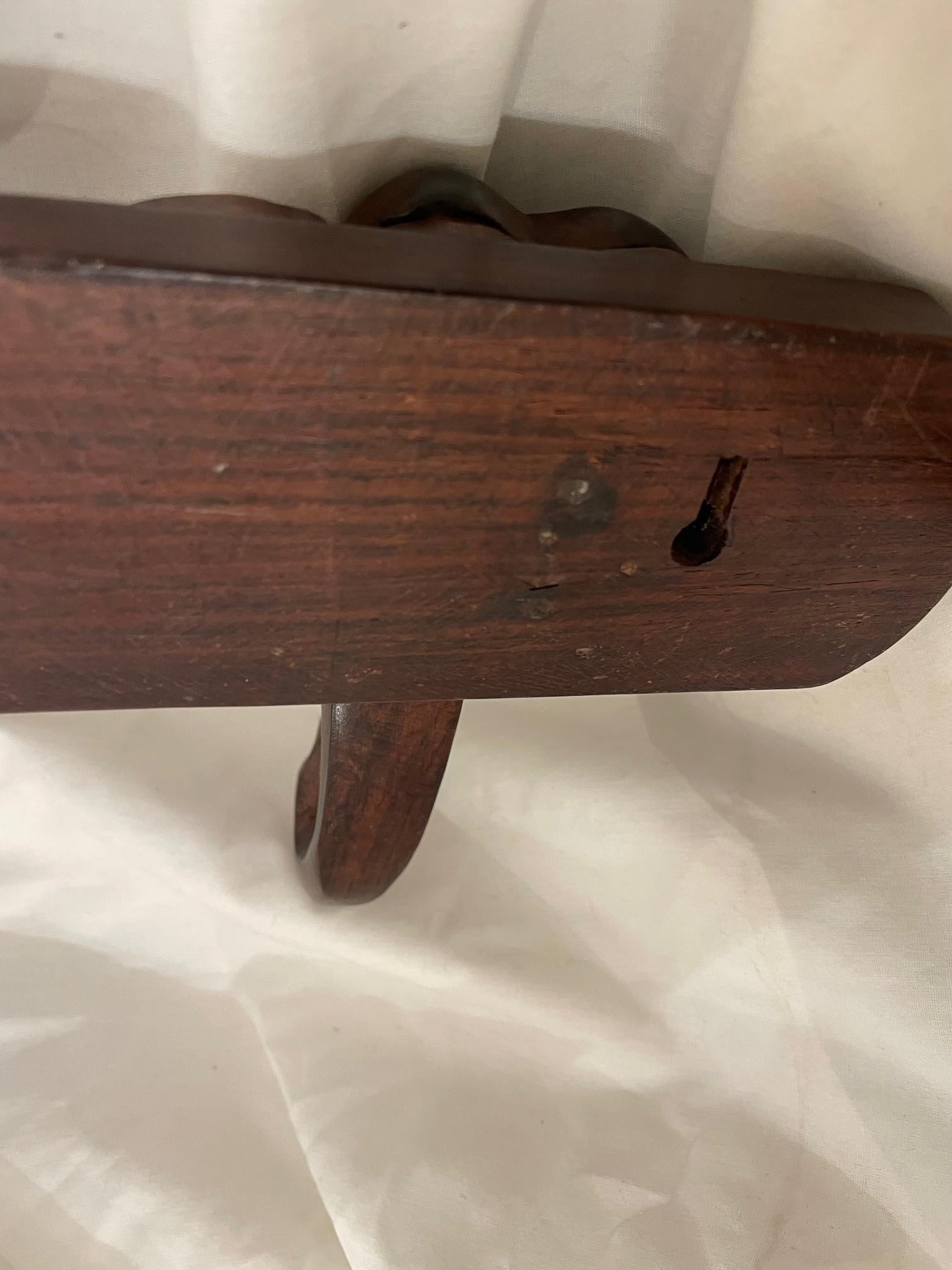 Elephant Head Rosewood Wall Hook Coat or Hat Rack For Sale 2