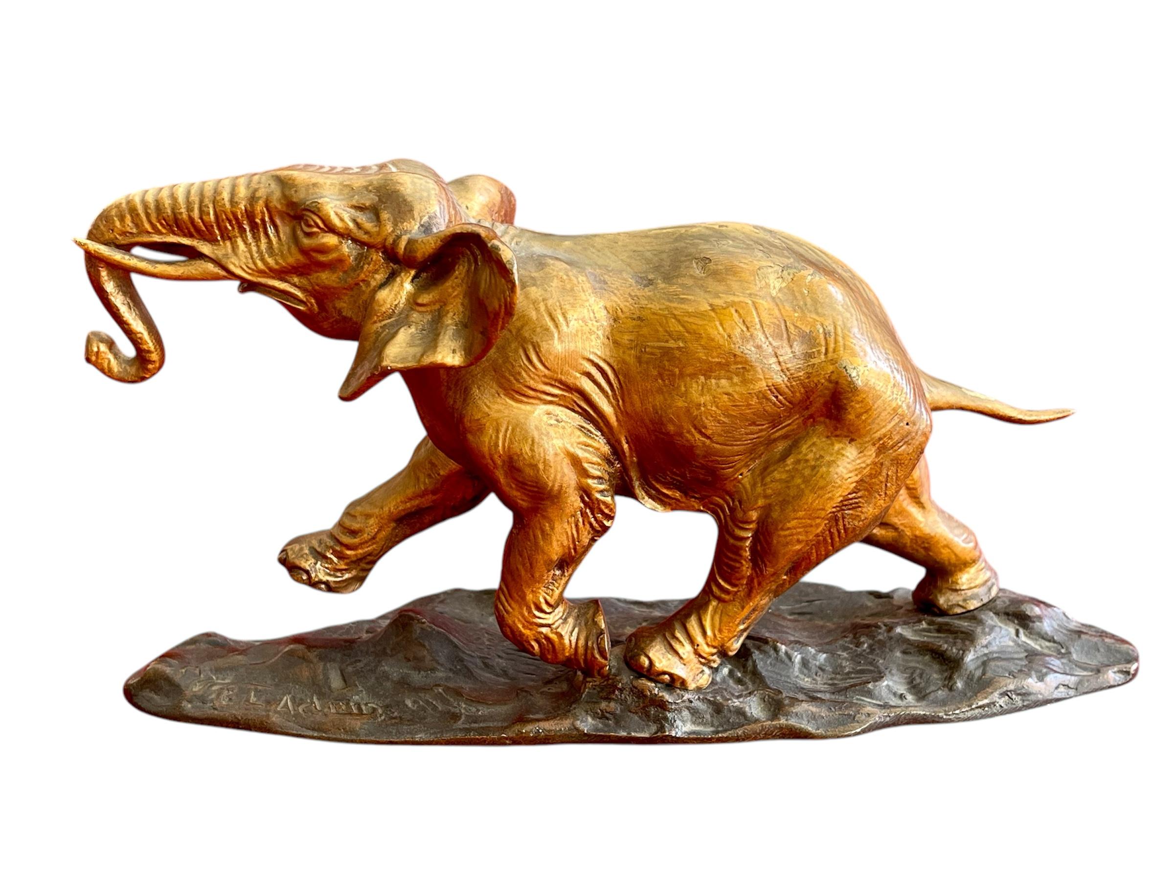 Elefante in bronzo di Ernest Louis Adnin (1881-1957) in vendita 1