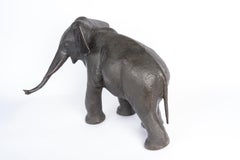 Elephant in Metal with Bronze Patina, 20th Century.