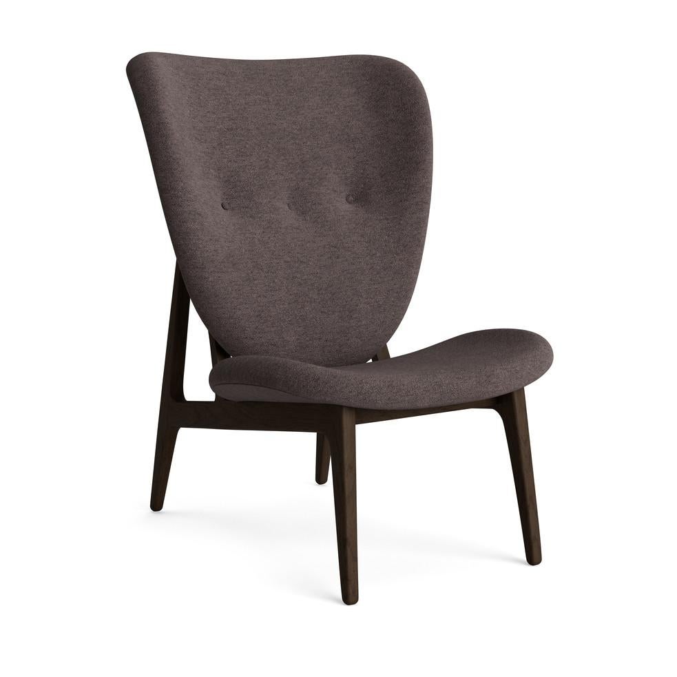 Scandinavian Modern 'Elephant' Lounge Chair by Norr11, Dark Smoked Oak, Barnum Bouclé For Sale