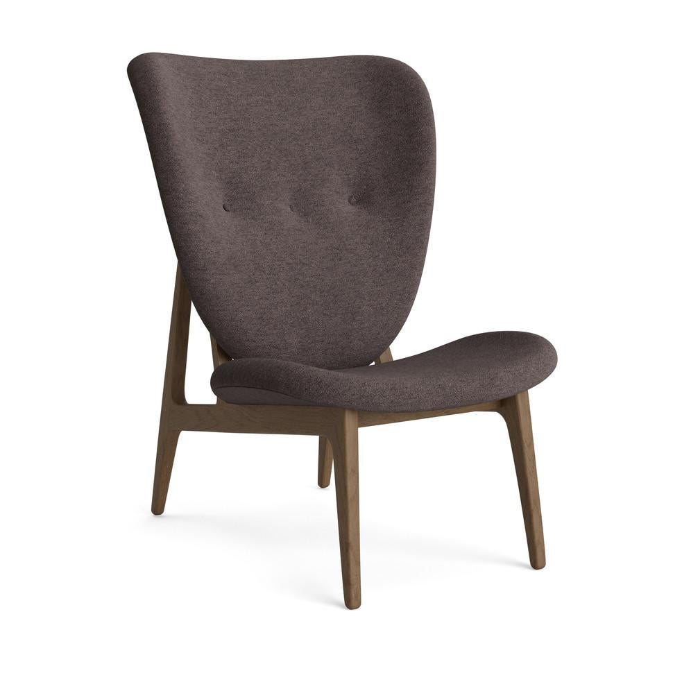 'Elephant' Lounge Chair by Norr11, Dark Smoked Oak, Barnum Bouclé For Sale 1