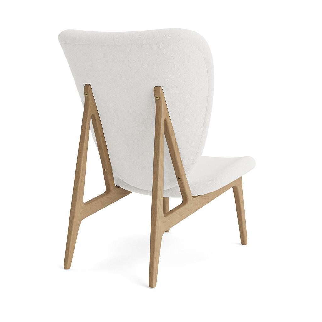 Scandinavian Modern 'Elephant' Lounge Chair by Norr11, Light Smoked Oak, Barnum Bouclé For Sale