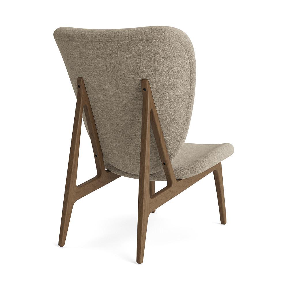 Scandinavian Modern 'Elephant' Lounge Chair by Norr11, Light Smoked Oak, Barnum Bouclé, Sand For Sale