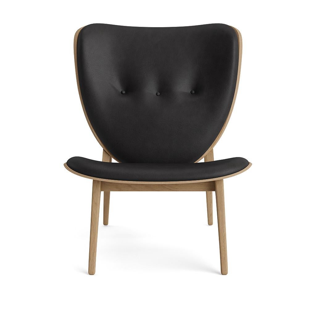 Elephant Lounge Chair
Wood: natural light oak
Upholstery (seat + back - inner side): Sorensen, Dunes Anthrazite - 21003
Dimensions: W 75/77 CM  D 80 CM  H 96/97 CM  SH 38 CM

Elephant Counter Chair
Wood: natural light oak
Dimensions: W 46 CM  D 52