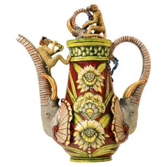 Elephant & Monkey Coffee Pot
