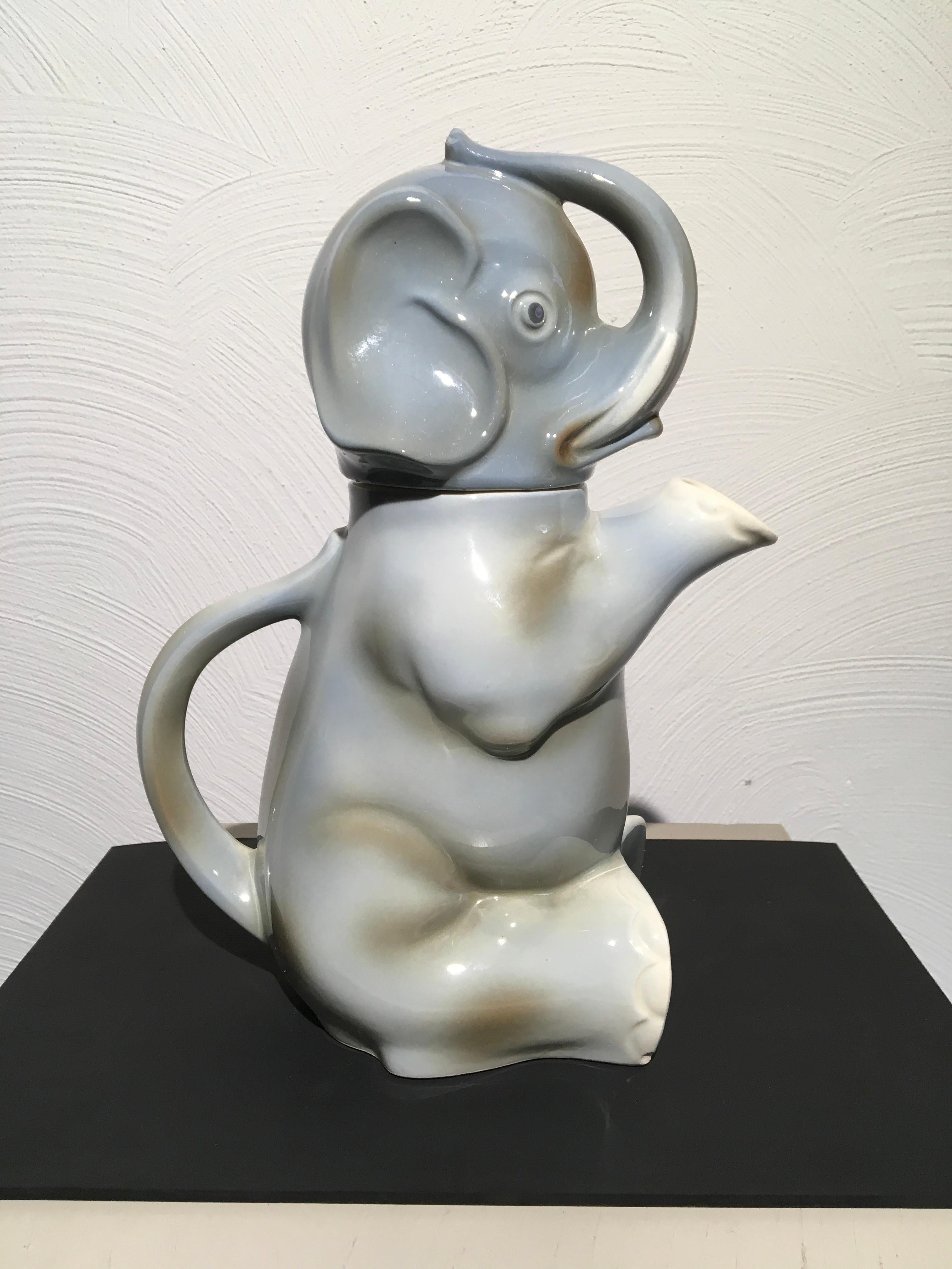 Elephant Teapot, Elephant Pitcher, Elephant Jug, 1950s For Sale 3