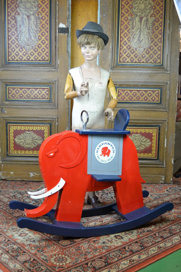 Elephant Rocking Chair for German Shoes Brand Elefanten Schuhe, Wood