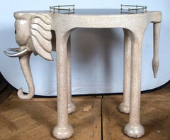 Chariot de bar à roulettes éléphant