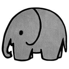 Elephant Rug, 3D Hand-tufted