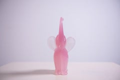 Elephant Sculpture in Pink Murano Glass by Archimede Seguso, 1950s