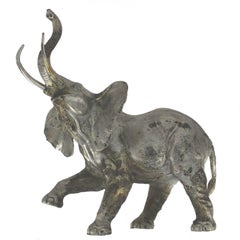 Retro Elephant handicraft in Silver