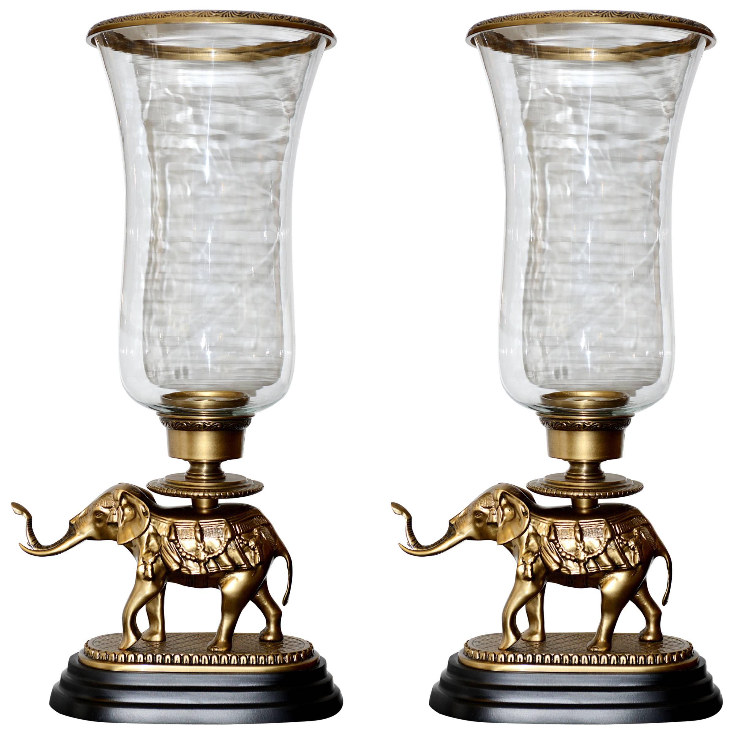 Set de dos Portacandelitas Elefante en venta