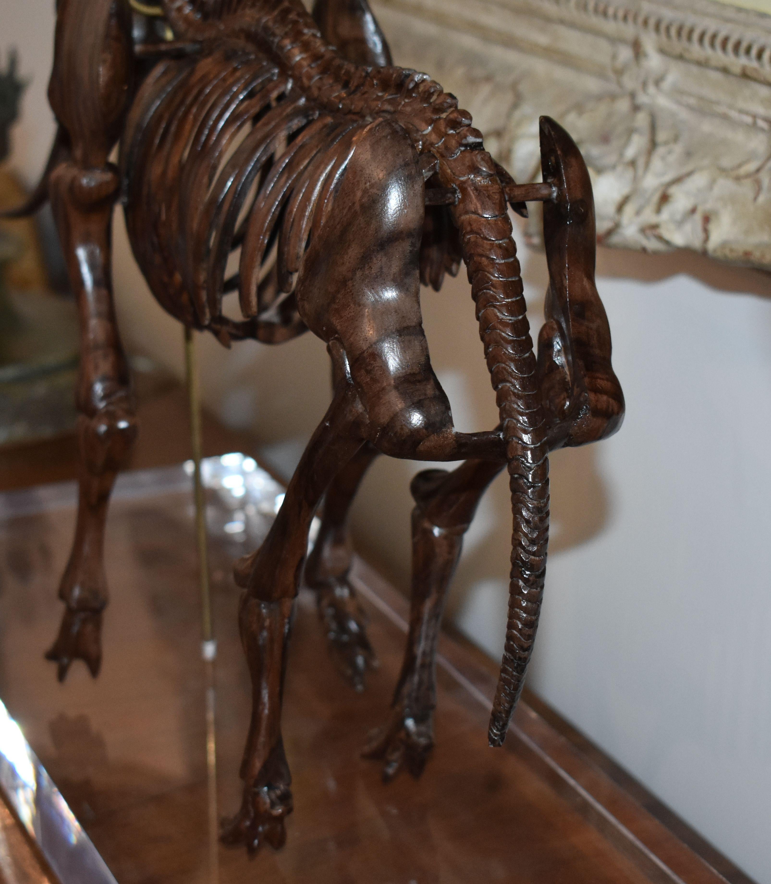 Mid-Century Modern Elephant Skeleton Hand Carved Sculpture For Sale