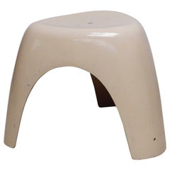 Vintage Sori Yanagi White Elephant Stool for Kotobuki, 1960s