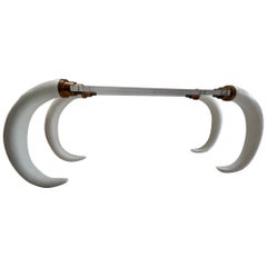 Elephant Tusks With Lucite Top Console Table by Suzanne Dahl and Jerry Barrich