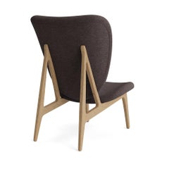 'Elephant' Upholstered Lounge Chair by Norr11, Natural Oak, Barnum Bouclé, Brown
