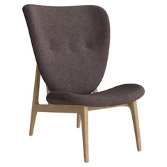 'Elephant' Upholstered Lounge Chair by Norr11, Natural Oak, Barnum Bouclé, Brown