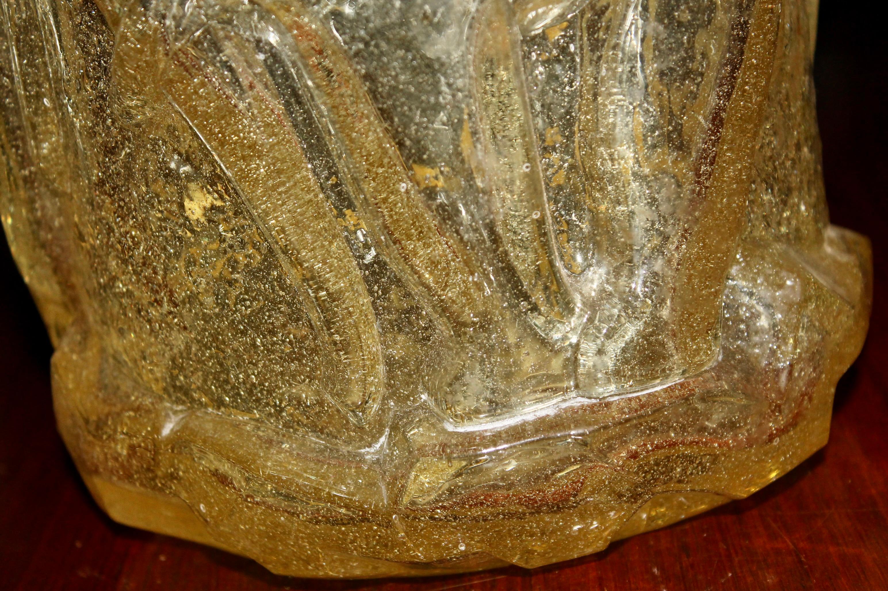 Glass Elephant Vase manner of Pierre D'Avesn 6