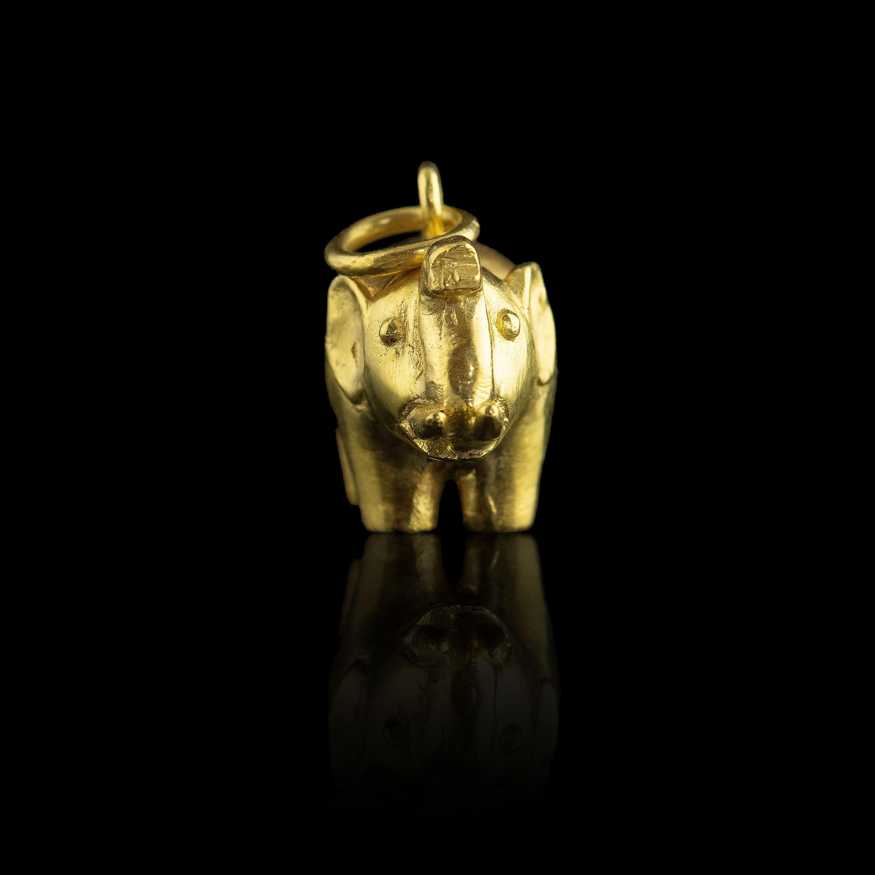 gold elephant necklace