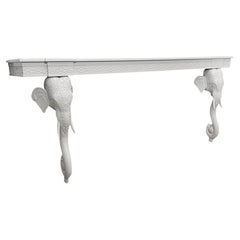 Vintage Elephant Wall Mount Console Table by Gampel Stoll