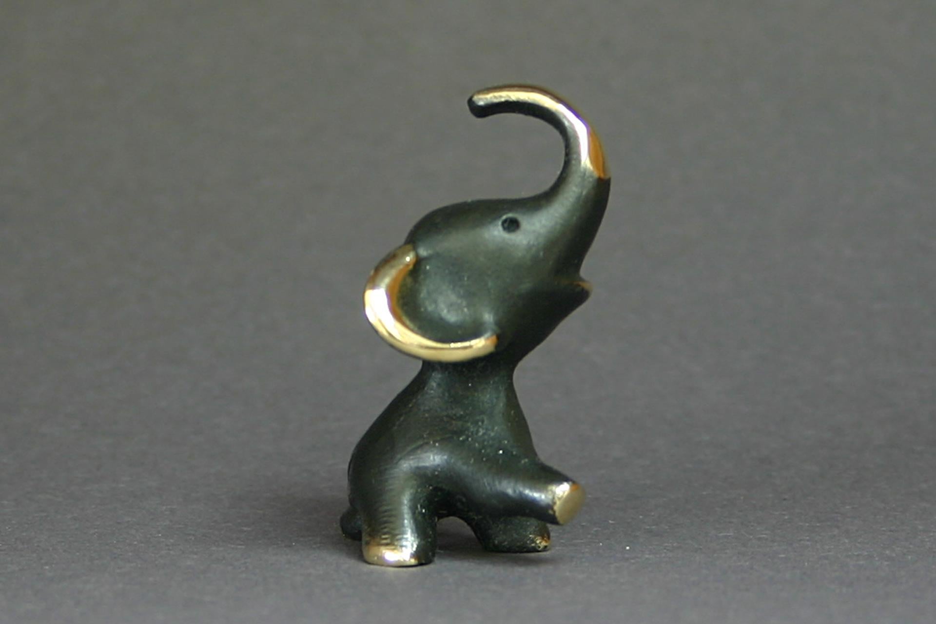 Autrichien Éléphant Walter Bosse figurines laiton patiné Nouveau TALISMAN de Vienne d'Autriche en vente