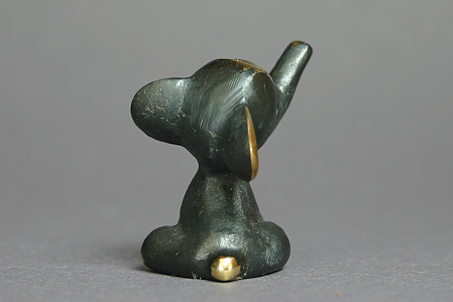 ELEFANTE Walter Bosse estatuillas latón patinado nuevo Viena Austria TALISMÁN Austríaco en venta