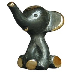 ELEPHANT Walter Bosse figurines brass patinated new Vienna Austria TALISMAN