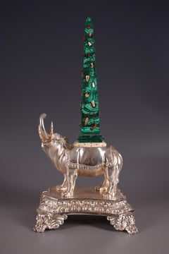 Elefante con obelisco, inglese, XIX secolo, firmato