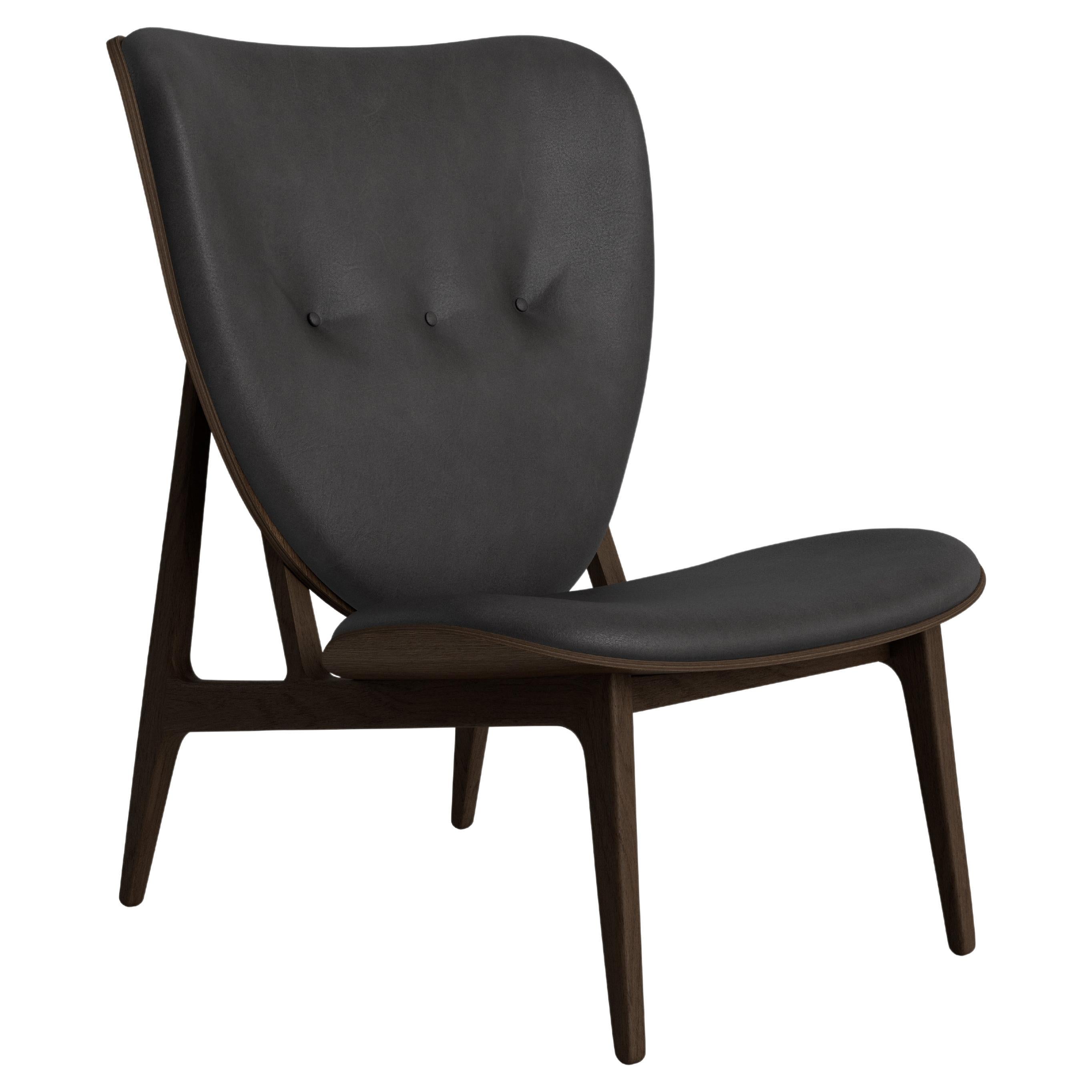 'Elephant' Wood Lounge Chair by Norr11, Dark Smoked Oak, Anthracite For Sale
