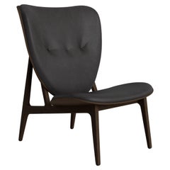 'Elephant' Wood Lounge Chair by Norr11, Dark Smoked Oak, Anthracite